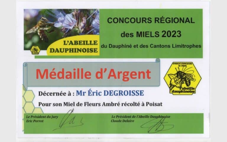 miel médaille d'argent 2023